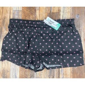 VS Pink Women's XL Black Pink Lyocell Polyester Silky Sleep Box Pajama Shorts